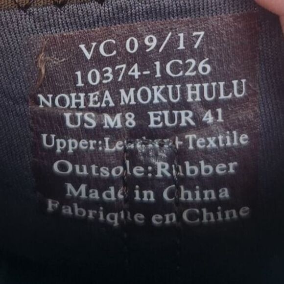 Olukai Nohea Moku Hulu Mens Sz 8 Gray Wool Leather Slip On Casual Sneakers Shoes